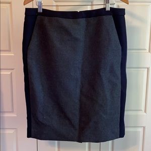 Colorblock no 2 wool pencil skirt
